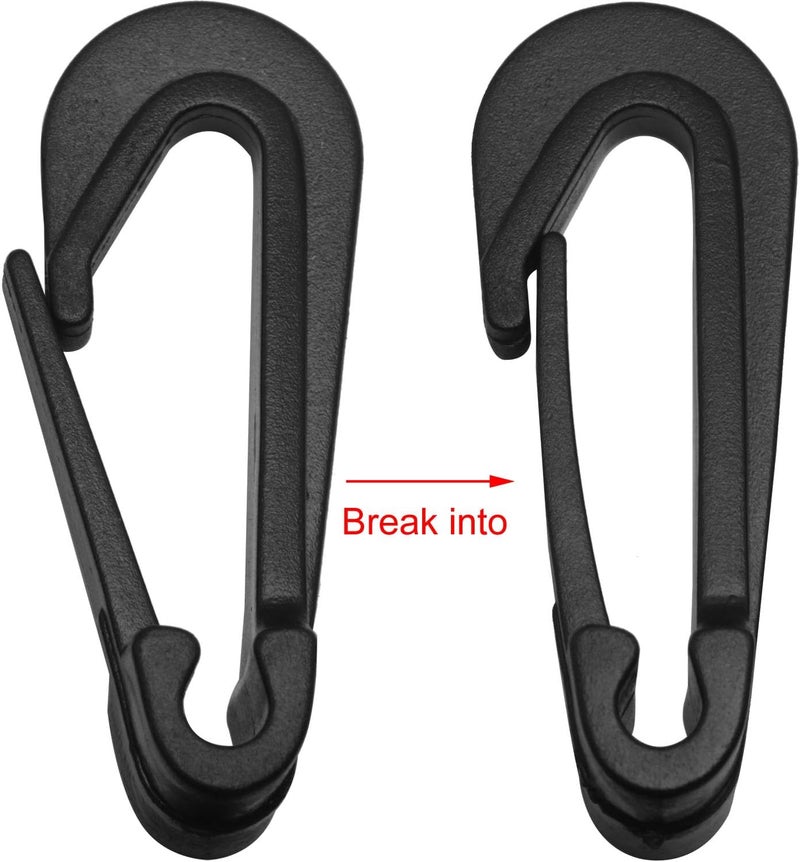 LUORNG Car Trunk Mesh Pocket Hooks Multi Functional Open Plastic Question Mark 5mm Single Head Snap Elastic Camping Gloves Anti Lost Cord Bungee Hook - Image 4
